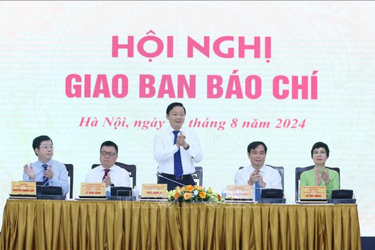 Phó Thủ tướng Trần Hồng Hà dự Hội nghị Giao ban báo chí tuần 4, tháng 8/2024