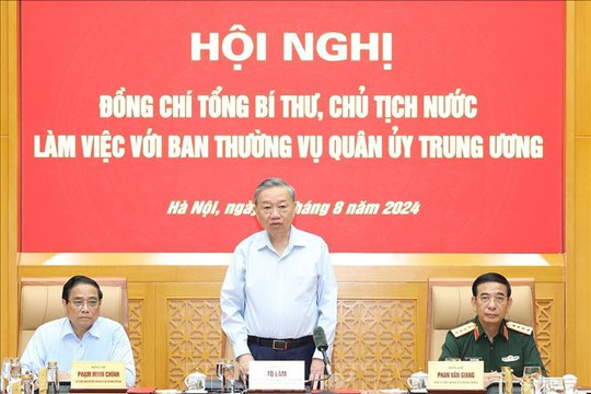 Tổng Bí thư, Chủ tịch nước Tô Lâm làm việc với Ban Thường vụ Quân ủy Trung ương