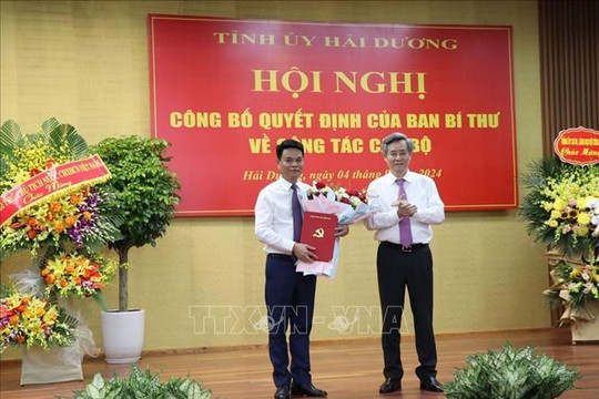 Thiếu tướng Lê Ngọc Châu, Tư lệnh Bộ Tư lệnh Cảnh sát cơ động giữ chức Phó Bí thư Tỉnh ủy Hải Dương