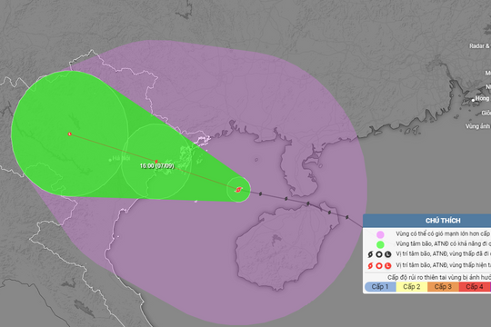 Đến 6h00 sáng 7/9: Đã 8 tiếng liên tiếp bão số 3 chưa có biểu hiện “hạ nhiệt”