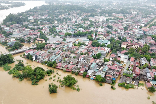 Yên Bái: Nước Sông Thao vượt đỉnh lũ lịch sử, ghi nhận mưa kỷ lục