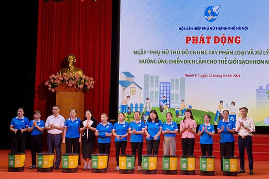 Hội Liên hiệp Phụ nữ Hà Nội: Chung tay phân loại và xử lý rác thải