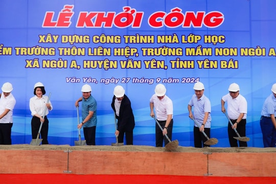 Công đoàn Khối cơ quan Bộ TN&MT hỗ trợ xây dựng điểm trường mầm non thôn Liên Hiệp, huyện Văn Yên, tỉnh Yên Bái