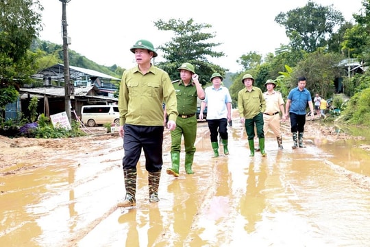 Hà Giang: Thông tuyến Quốc lộ 2 - Km49+500, khu vực sạt lở do thiên tai