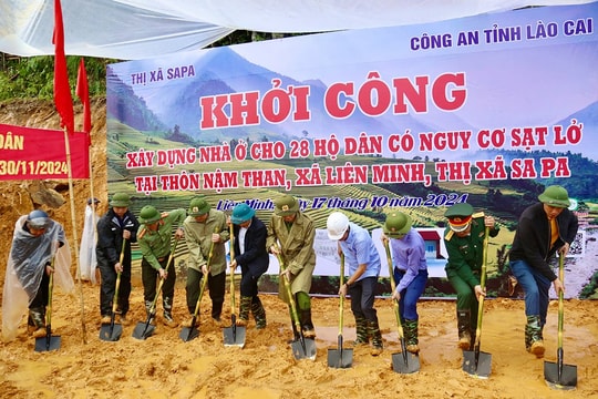 Sa Pa (Lào Cai): Khởi công xây dựng 28 ngôi nhà tái định cư cho người dân bị ảnh hưởng mưa lũ