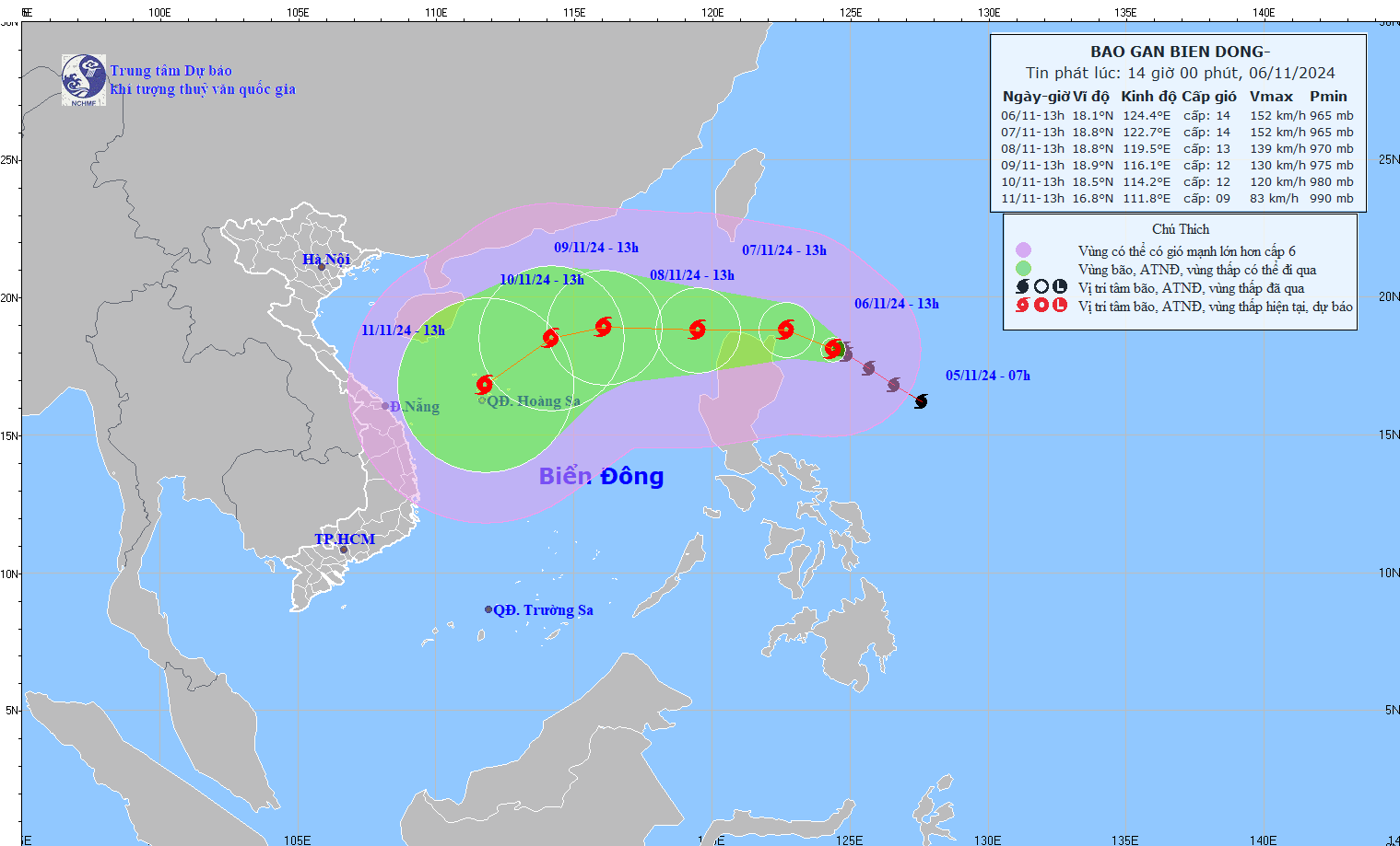 Biển Đông sắp đón cơn bão số 7 (Yinxing)