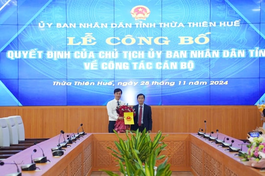 Ông Trần Thanh Quang giữ chức Phó Giám đốc Sở TN&MT tỉnh Thừa Thiên – Huế