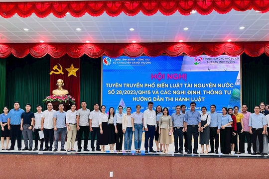 Bà Rịa - Vũng Tàu: Tuyên truyền, phổ biến Luật Tài nguyên nước và các văn bản hướng dẫn thi hành Luật