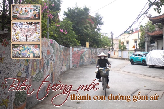 Biến tường mốc thành con đường gốm sứ