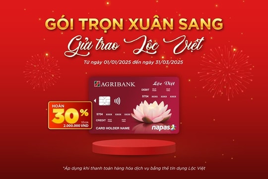 Agribank triển khai chương trình khuyến mại “Gói trọn xuân sang, gửi trao Lộc Việt”