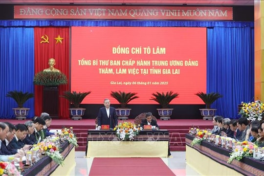 Tổng Bí thư Tô Lâm: Phát triển Gia Lai trở thành tỉnh khá của khu vực Duyên hải miền Trung – Tây Nguyên