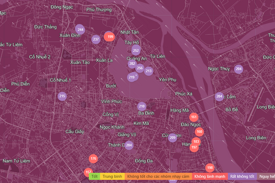 Hà Nội lại đứng đầu thế giới về ô nhiễm không khí