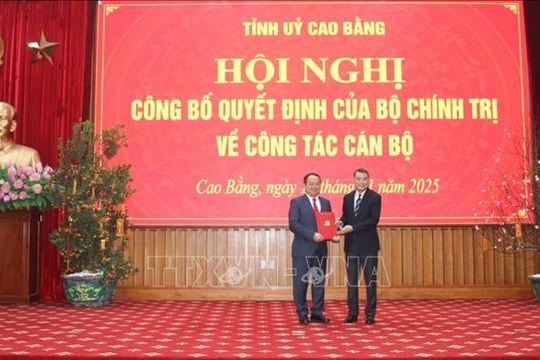 Ông Quản Minh Cường giữ chức Bí thư Tỉnh ủy Cao Bằng