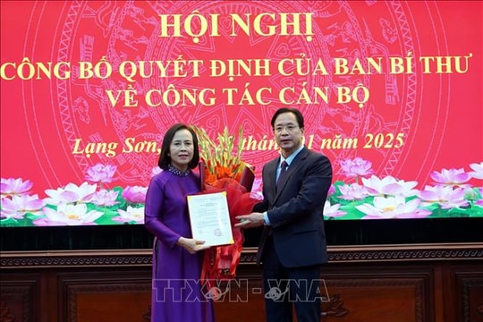 Bà Đoàn Thị Hậu giữ chức Phó Bí thư Thường trực Tỉnh ủy Lạng Sơn