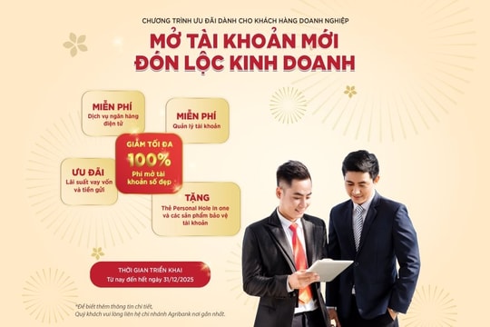 Doanh nghiệp “Mở tài khoản mới – Đón lộc kinh doanh” cùng Agribank