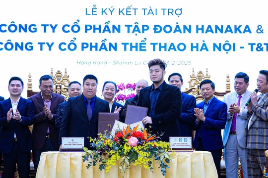 Tập đoàn Hanaka tài trợ 18 tỉ đồng cho CLB bóng đá Hà Nội