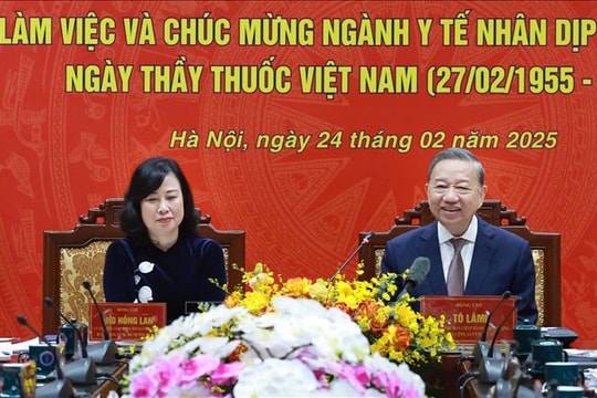 Tổng Bí thư Tô Lâm: Tập trung tháo gỡ khó khăn, rào cản để ngành Y tế vươn dậy