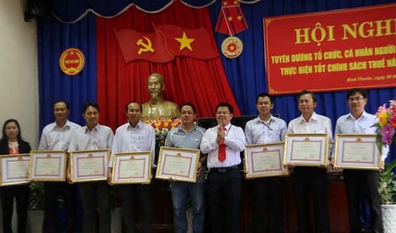 Bình Phước tuyên dương 126 người nộp thuế tiêu biểu
