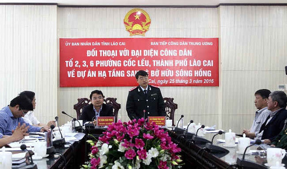 UBND tỉnh Lào Cai đối thoại với người dân về Dự án hạ tầng sau kè sông Hồng