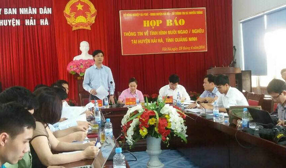 Quảng Ninh: Họp báo về vụ ngao chết hàng loạt tại huyện Hải Hà