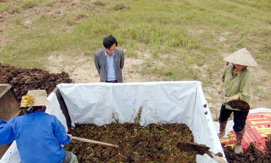 Nông dân xứ Nghệ biến bèo tây thành phân vi sinh