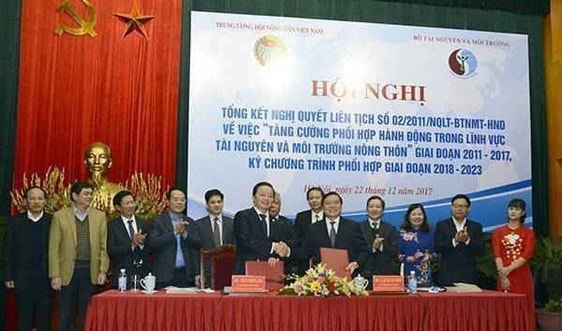 Bộ TN&MT và Hội Nông dân Việt Nam phối hợp toàn diện giai đoạn 2018-2023