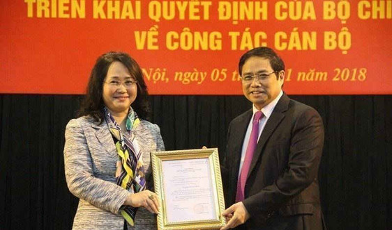 Trao Quyết định phân công bà Lâm Thị Phương Thanh giữ chức Bí thư Tỉnh uỷ Lạng Sơn ​​​​​​​