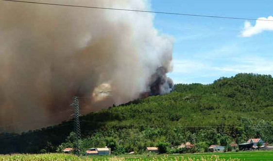 Nghệ An: 500 người dập lửa giữa cái nóng gần 40 độ C để cứu rừng