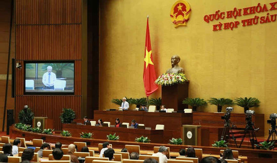Quốc hội thảo luận tại Hội trường về dự thảo Luật Đặc xá (sửa đổi).