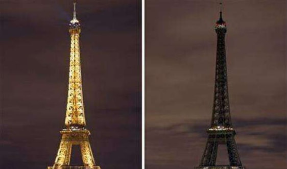 Tháp Eiffel tắt đèn hưởng ứng Giờ Trái đất