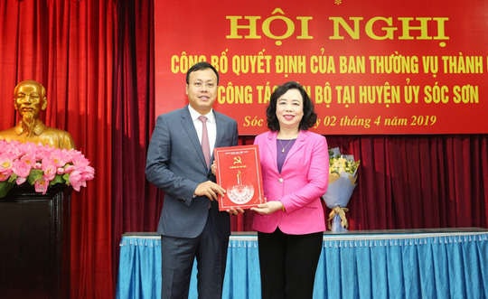 Công bố Quyết định bổ nhiệm Phó bí thư huyện Sóc Sơn