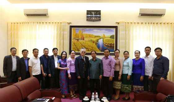 Viện Hợp tác Quốc tế - Trường ĐH Kinh doanh và Công nghệ Hà Nội: Đón tiếp Đoàn cán bộ Sở Giáo dục và Thể thao tỉnh Viêng Chăn (CHDCND Lào)