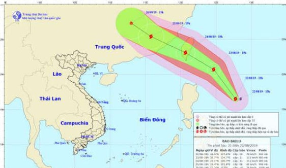 Tin bão gần biển Đông - cơn bão BAILU
