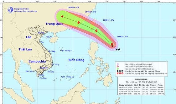 Ngày 23/7: Bão BaLu cách đảo Lu-dông khoảng 450km về phía Đông