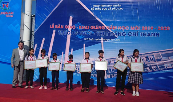 Trungnam Group bàn giao trường học mới cho tỉnh Ninh Thuận nhân lễ Khai giảng năm học mới