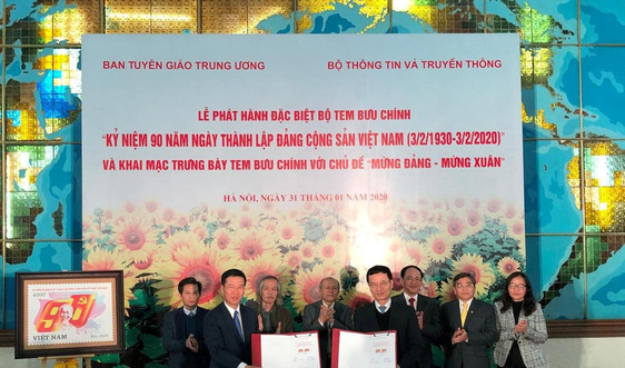 Phát hành bộ tem kỷ niệm 90 năm thành lập Đảng Cộng sản Việt Nam