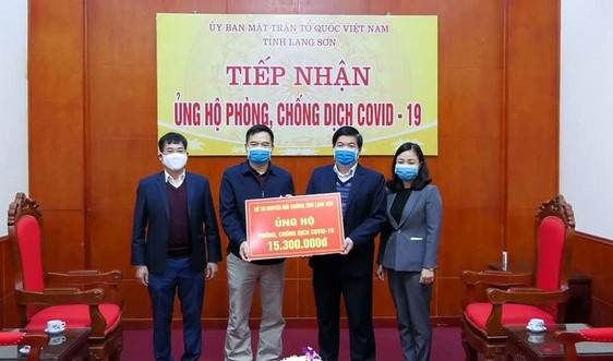 Sở TN&MT Lạng Sơn ủng hộ kinh phí phòng, chống dịch Covid -19