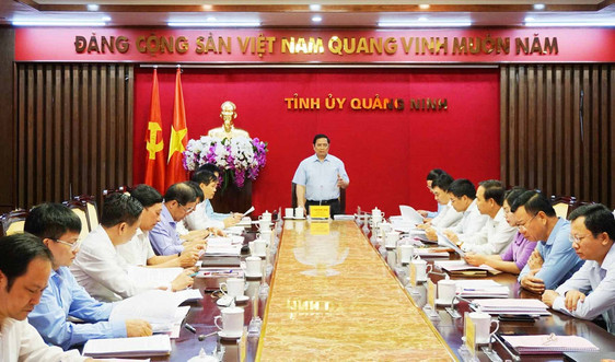 Trưởng Ban Tổ chức Trung ương Phạm Minh Chính làm việc tại Quảng Ninh