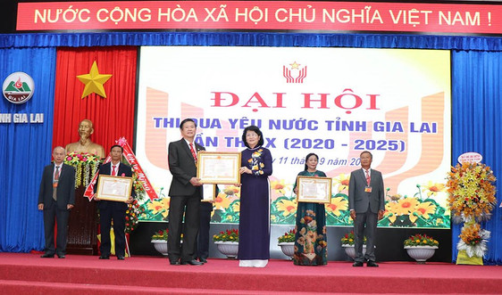 Phó Chủ tịch nước Đặng Thị Ngọc Thịnh dự đại hội Thi đua yêu nước tỉnh Gia Lai