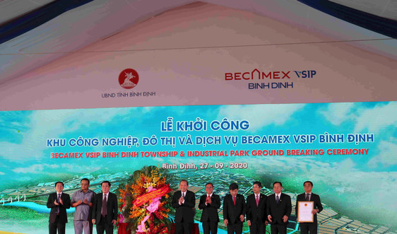 Phó Thủ tướng Trương Hòa Bình dự khởi công Khu công nghiệp, Đô thị và Dịch vụ Becamex VSIP Bình Định 