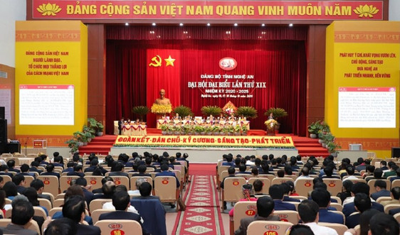 Nghệ An: Khai mạc Đại hội đại biểu Đảng bộ tỉnh lần thứ XIX