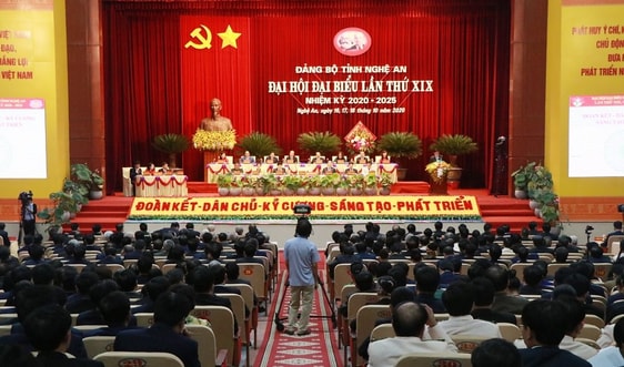 Nghệ An: Bế mạc Đại hội đại biểu Đảng bộ tỉnh lần thứ XIX