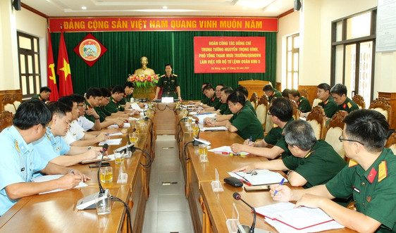 Đoàn công tác Bộ Quốc phòng kiểm tra ứng phó bão số 9 tại Đà Nẵng
