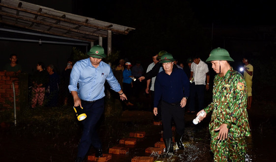 Phó Thủ tướng Trịnh Đình Dũng kiểm tra, đánh giá thiệt hại do bão số 9 tại Quảng Nam