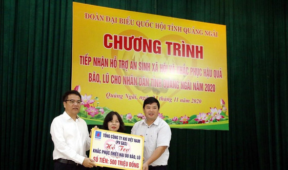 PV GAS ủng hộ 500 triệu đồng cho Quảng Ngãi.