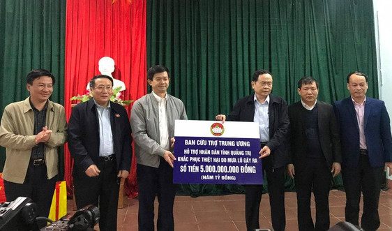 Ủy ban Trung ương MTTQ Việt Nam hỗ trợ Quảng Trị khắc phục hậu quả thiên tai