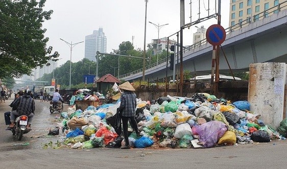 Hà Nội chỉ đạo thanh tra toàn diện vụ rác thải chất đống tại điểm tập kết