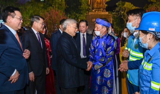 Tổng bí thư, Chủ tịch nước Nguyễn Phú Trọng thăm, chúc Tết Đảng bộ, Chính quyền và Nhân dân Thủ đô