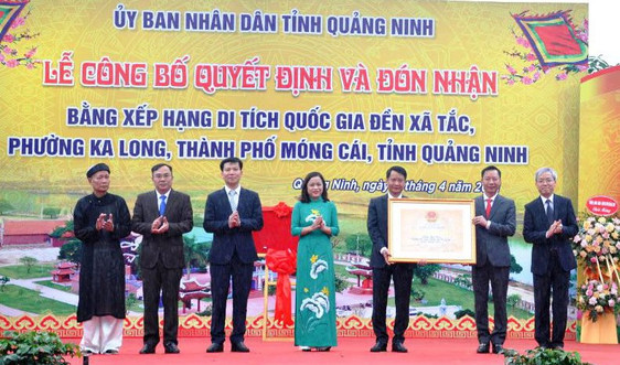 Quảng Ninh: Công bố quyết định xếp hạng di tích Quốc gia đền Xã Tắc