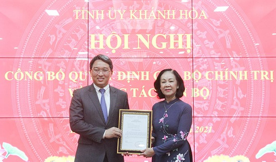 Ông Nguyễn Hải Ninh nhận chức Bí thư Tỉnh ủy Khánh Hòa